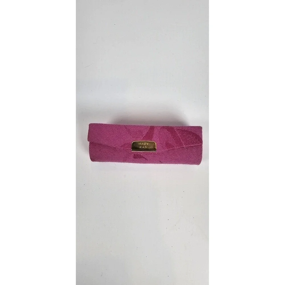 Vintage Mary Kay Lipstick Pouch Case Holder W/ Mirror Pink Snap